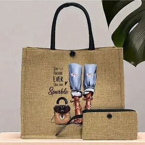 Novelty Burlap Tote